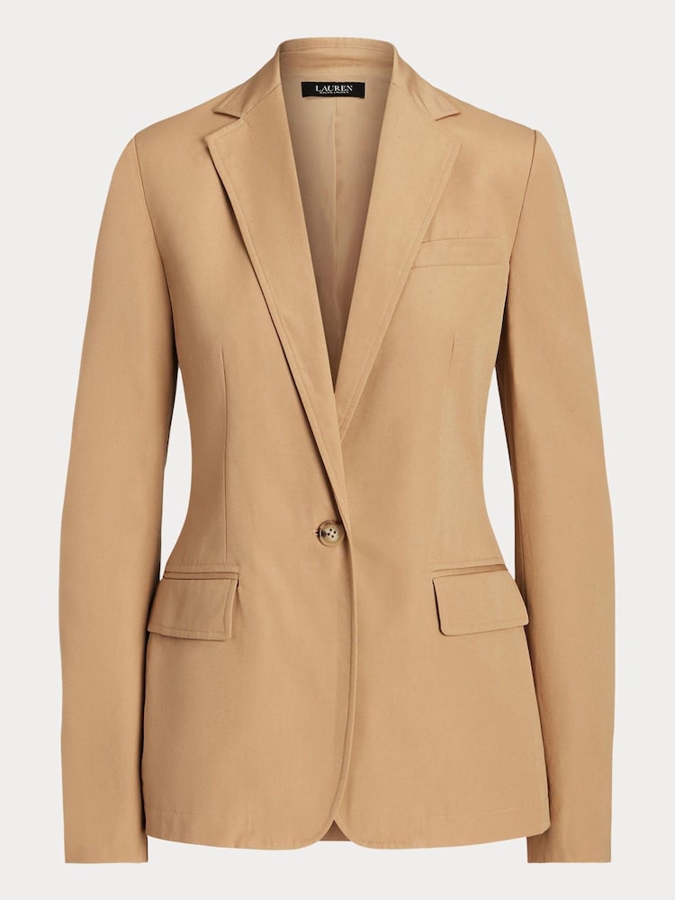 Lauren Ralph Lauren Tan Brown Bonaro Cotton Twill Blazer - Image 9 of 9 Lauren Ralph Lauren Tan Brown Bonaro Cotton Twill Blazer - Image 9 of 9