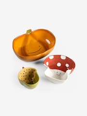 Set of 3 Orange Pumpkin and Friends Nibble Bowls - Image 5 of 6