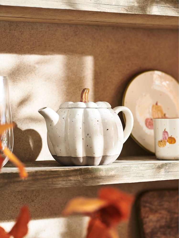Natural Speckle Glaze Pumpkin Teapot - Image 1 of 1