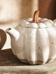 Natural Speckle Glaze Pumpkin Teapot - Image 2 of 5