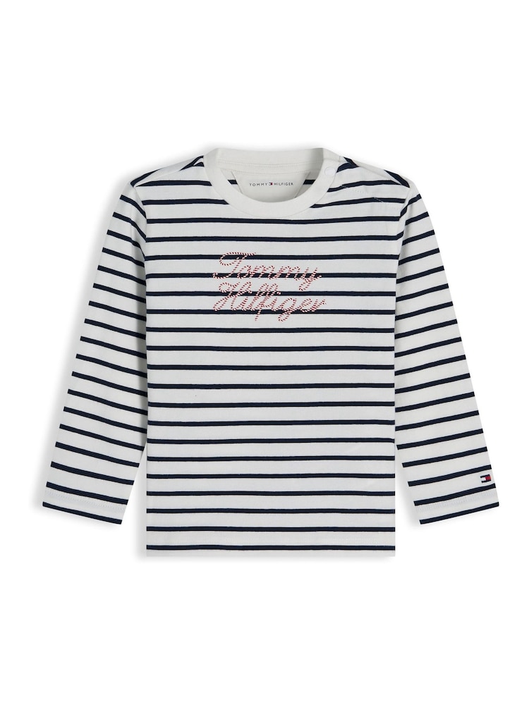 Tommy Hilfiger Blue Rope Logo Jersey Long Sleeve T-Shirt - Image 1 of 3