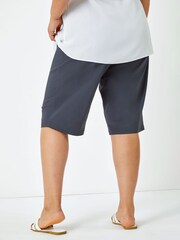 Roman Grey Curve Knee Length Stretch Shorts - Image 2 of 5