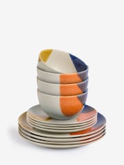 Multi Abstract Dinner 12 Piece Set - Image 3 of 3