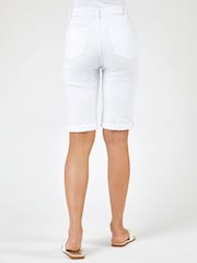 Blanco - Pantalones cortos romanos esenciales hasta la rodilla - Imagen 3 de 6