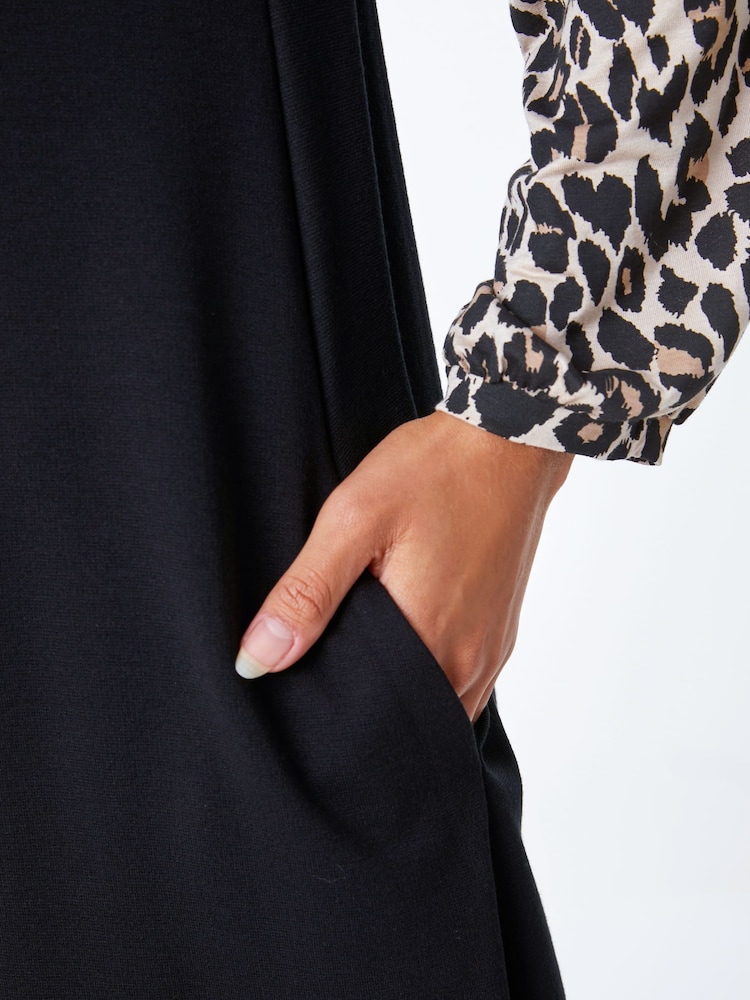 Roman Black 2 in 1 Swing Dress with Shirt - Image 5 of 5