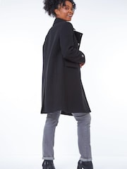 Roman Black Petite Double Breasted Military Coat - Image 2 of 5