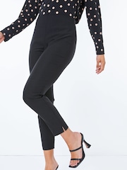 Roman Black Petite Full Length Stretch Trousers - Image 1 of 5