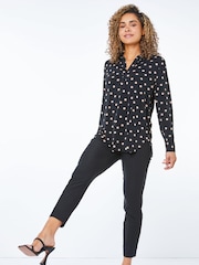 Roman Black Petite Full Length Stretch Trousers - Image 4 of 5