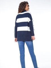 Roman Blue Textured Stripe Turtle Neck Jumper - Image 2 of 5