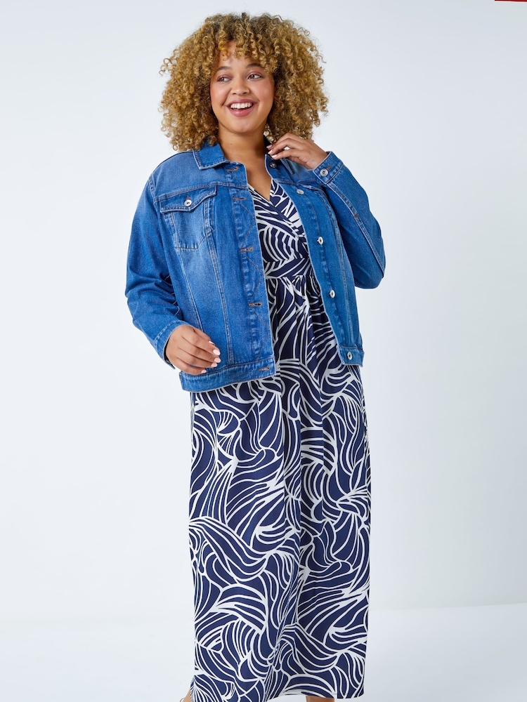 Roman Blue Curve Denim Jacket - Image 3 of 5