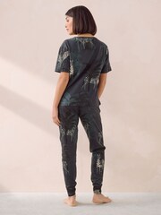 Teal Blue Short Sleeve Cotton Pyjamas - Image 2 of 8