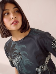 Teal Blue Short Sleeve Cotton Pyjamas - Image 3 of 8
