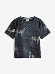 Teal Blue Short Sleeve Cotton Pyjamas - Image 6 of 8