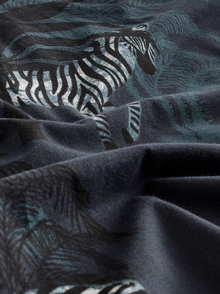 Teal Blue Short Sleeve Cotton Pyjamas - Image 8 of 8
