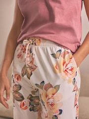 Pink Floral 100% Cotton Pyjamas - Image 5 of 9