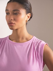 Pink Linen Blend Vest Pyjamas - Image 3 of 5