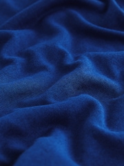 Indigo Blue Linen Blend Vest Pyjamas - Image 9 of 9