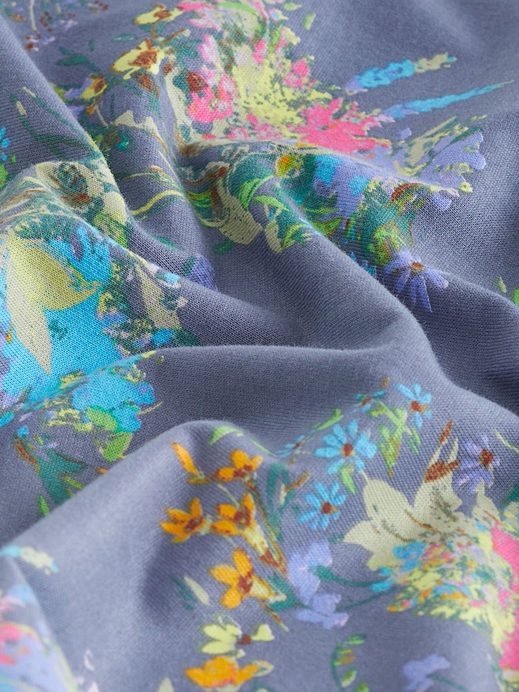 Light Blue Short Sleeve Cotton Pyjamas - Image 10 of 10