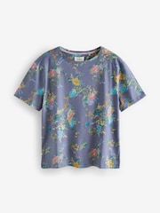 Light Blue Short Sleeve Cotton Pyjamas - Image 8 of 10