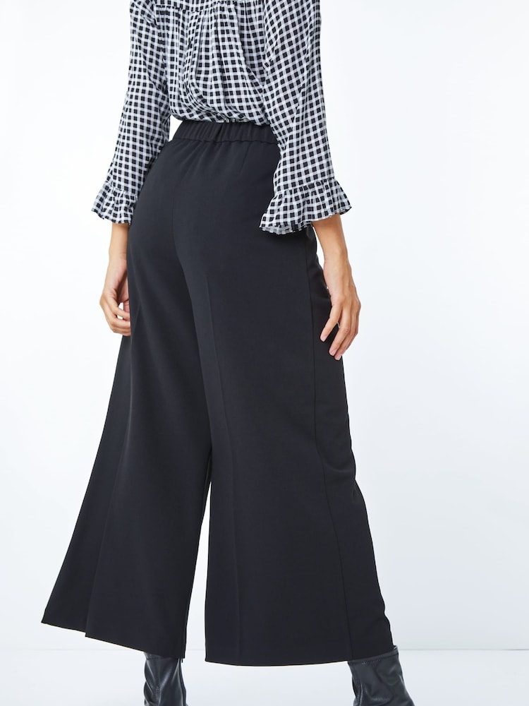 Roman Black Wide Leg Stretch Culottes - Image 3 of 5
