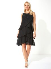 Roman Black Originals Embellished Frill Swing Dress - Image 2 of 4