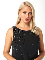 Roman Black Originals Embellished Frill Swing Dress - Image 4 of 4