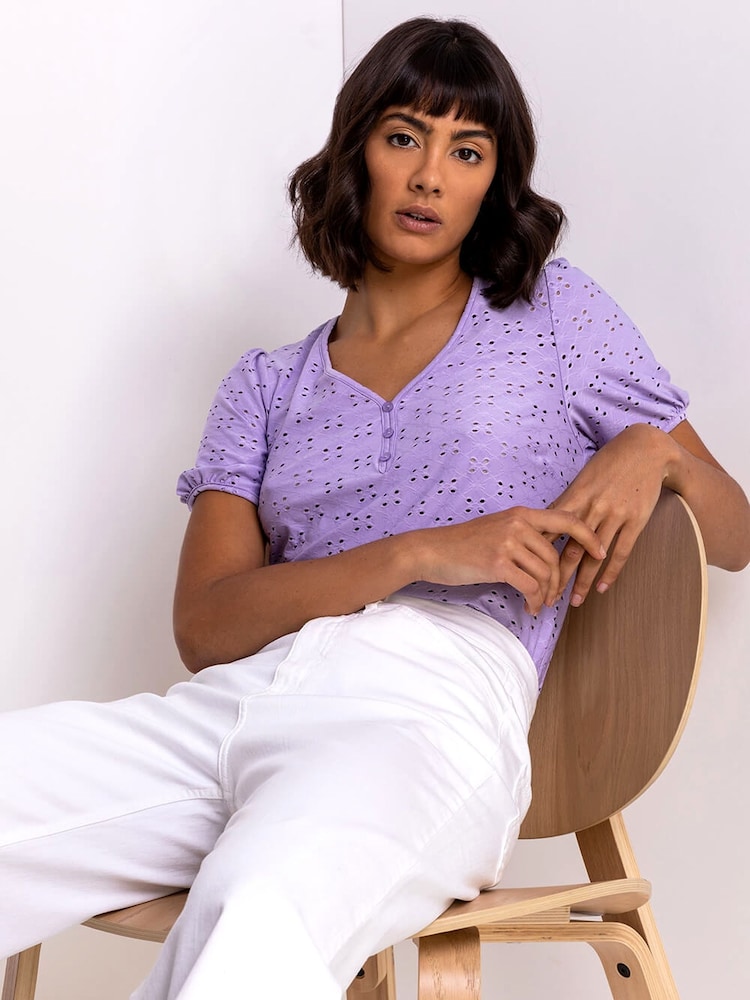 Roman White Wide Leg Stretch Denim Culottes - Image 4 of 4