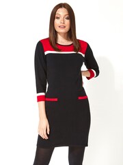 Roman Red Originals Colourblock Knitted Dress - Image 1 of 4