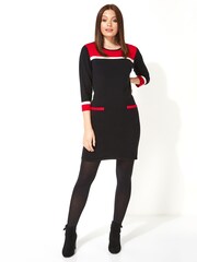 Roman Red Originals Colourblock Knitted Dress - Image 3 of 4