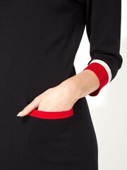 Roman Red Originals Colourblock Knitted Dress - Image 4 of 4
