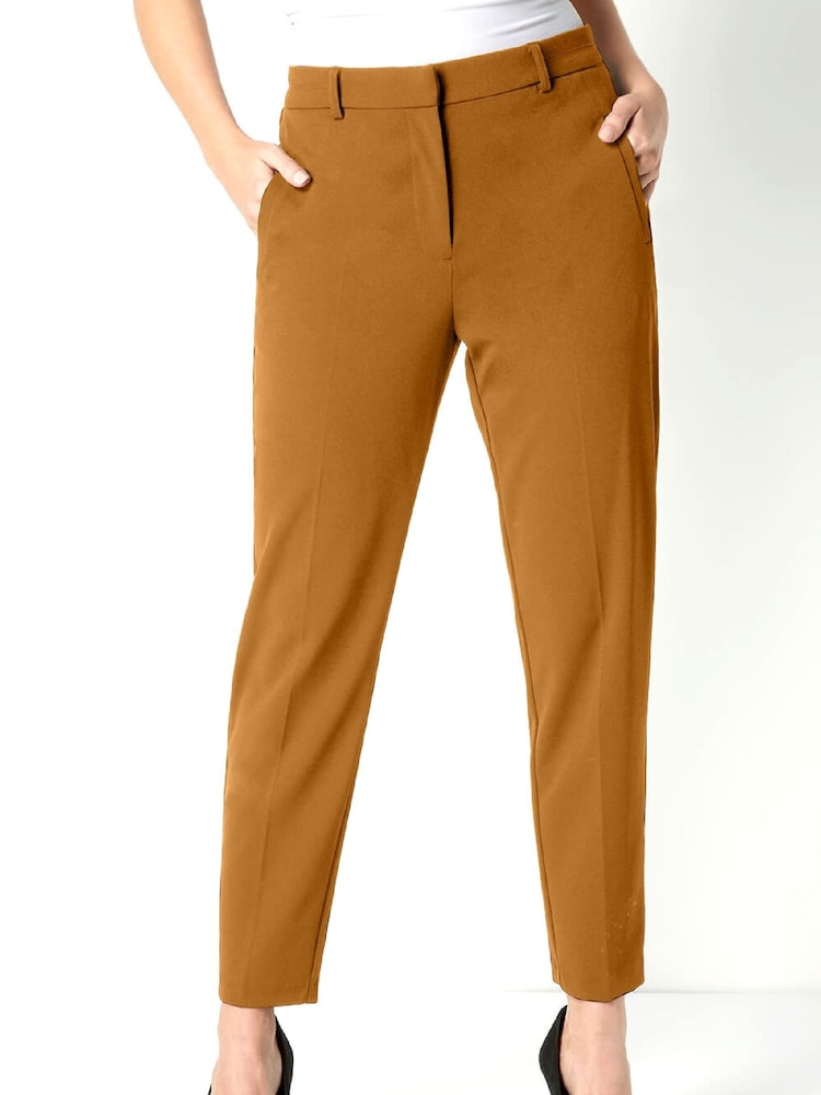 Roman Light Brown Originals Straight Leg Tapered Trousers - Image 1 of 4