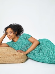 Roman Green/White Petite Floral Print Midi Dress - Image 4 of 5