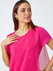 Roman Pink Diamante Embellished Overlay Top - Image 4 of 5