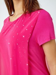 Roman Pink Diamante Embellished Overlay Top - Image 5 of 5