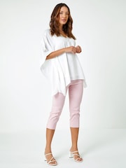 Roman White Sequin Trim Overlay Top - Image 2 of 5