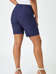Roman Blue Petite Turned Hem Stretch Shorts - Image 2 of 5
