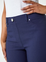 Roman Blue Petite Turned Hem Stretch Shorts - Image 5 of 5