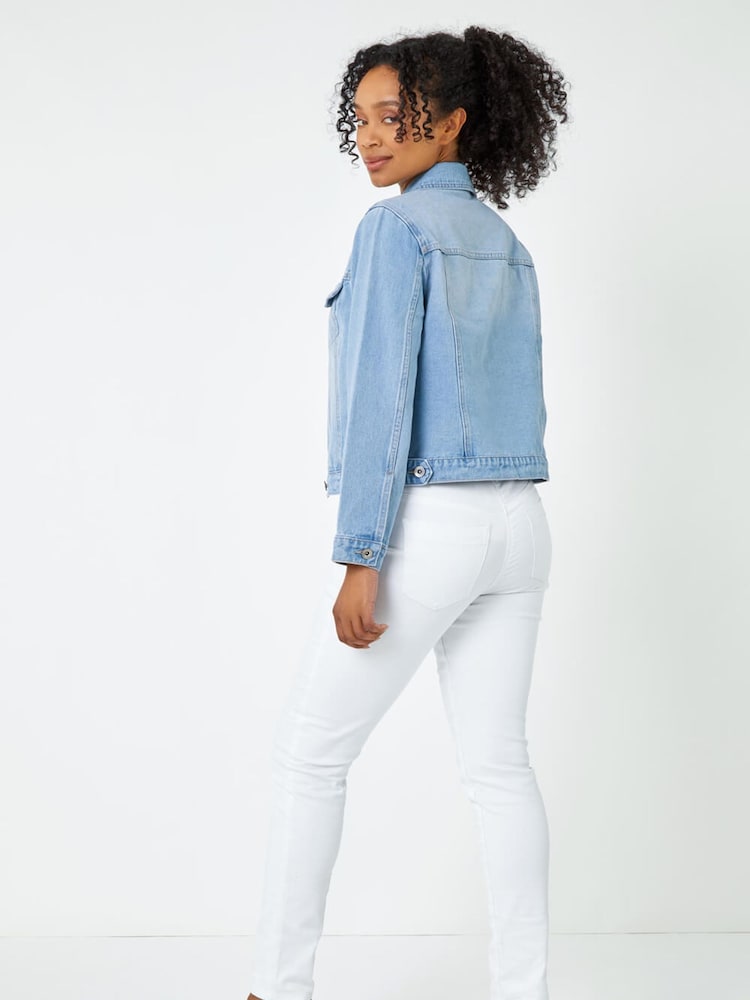 Roman Light Blue Petite Denim Jacket - Image 3 of 5