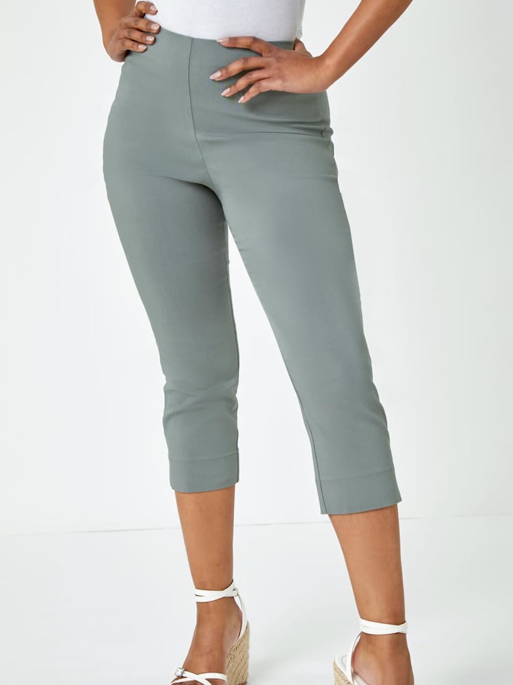 Roman Green Petite Cropped Stretch Capri Trousers - Image 1 of 5