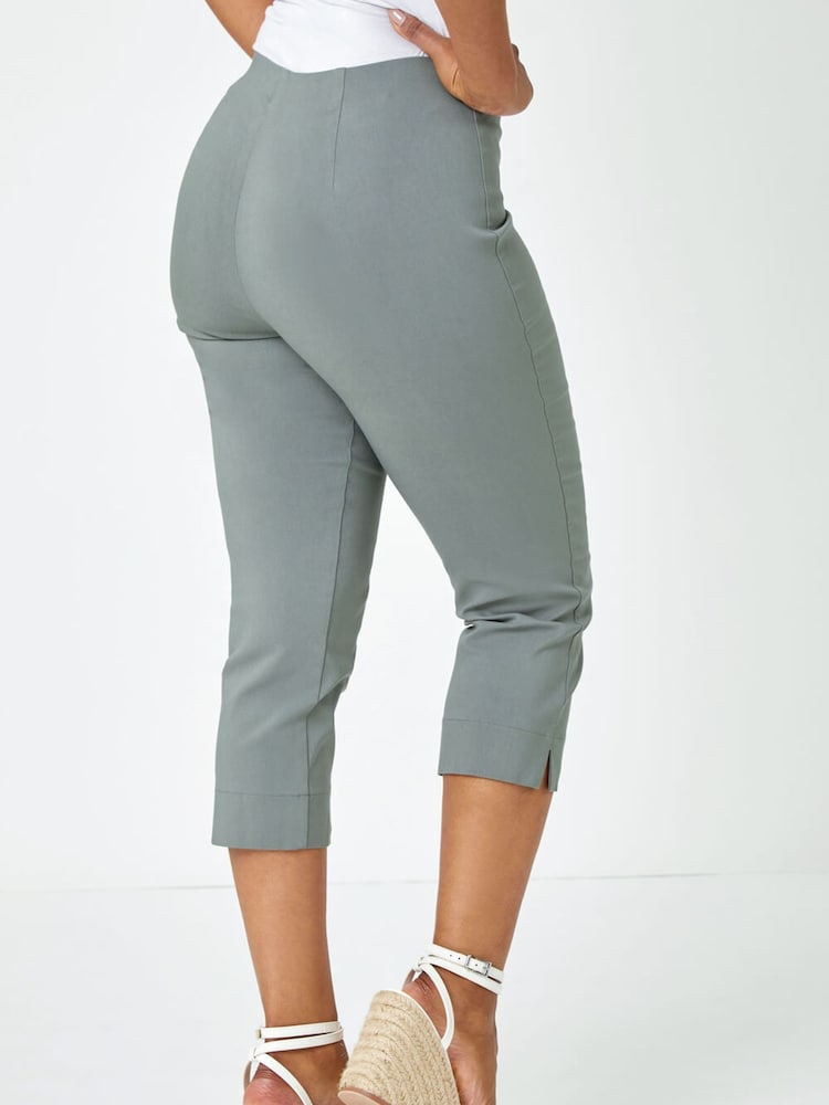 Roman Green Petite Cropped Stretch Capri Trousers - Image 3 of 5