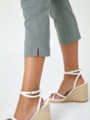 Roman Green Petite Cropped Stretch Capri Trousers - Image 5 of 5