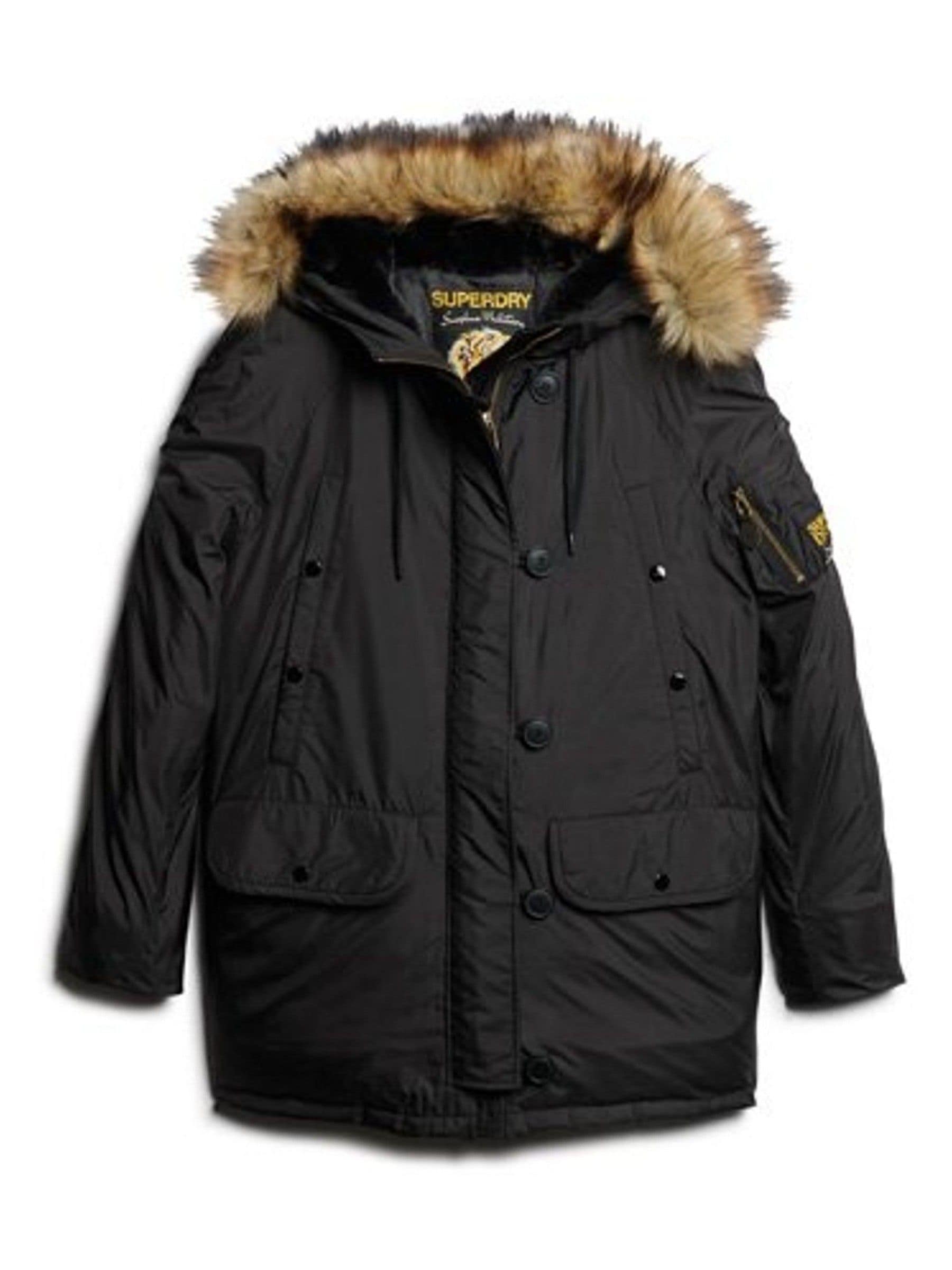Buy Superdry Black Military Hooded MA1 Parka Coat from Next Austria