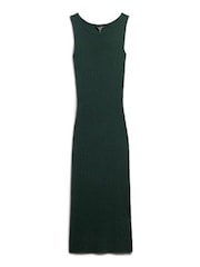 Superdry Green Backless Knitted Midi Dress - Image 4 of 6