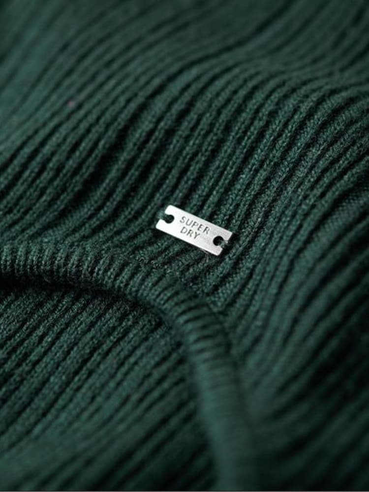 Superdry Green Backless Knitted Midi Dress - Image 6 of 6