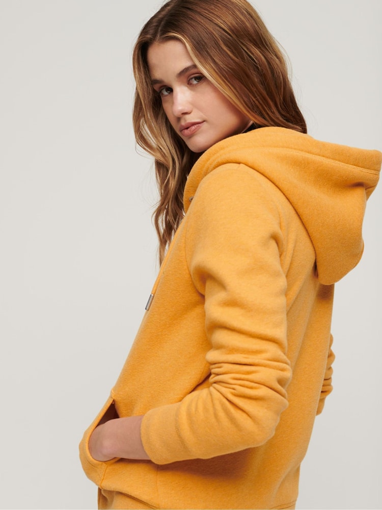 Superdry Yellow Essential Logo Zip Hoodie - Image 1 of 7
