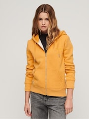 Superdry Yellow Essential Logo Zip Hoodie - Image 4 of 7