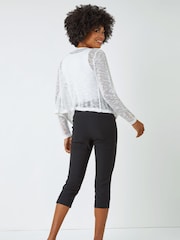 Roman White Lightweight Knitted Shrug - Image 2 of 5