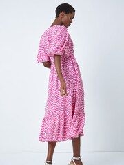 Roman Pink Zig Zag Tiered Maxi Dress - Image 2 of 5