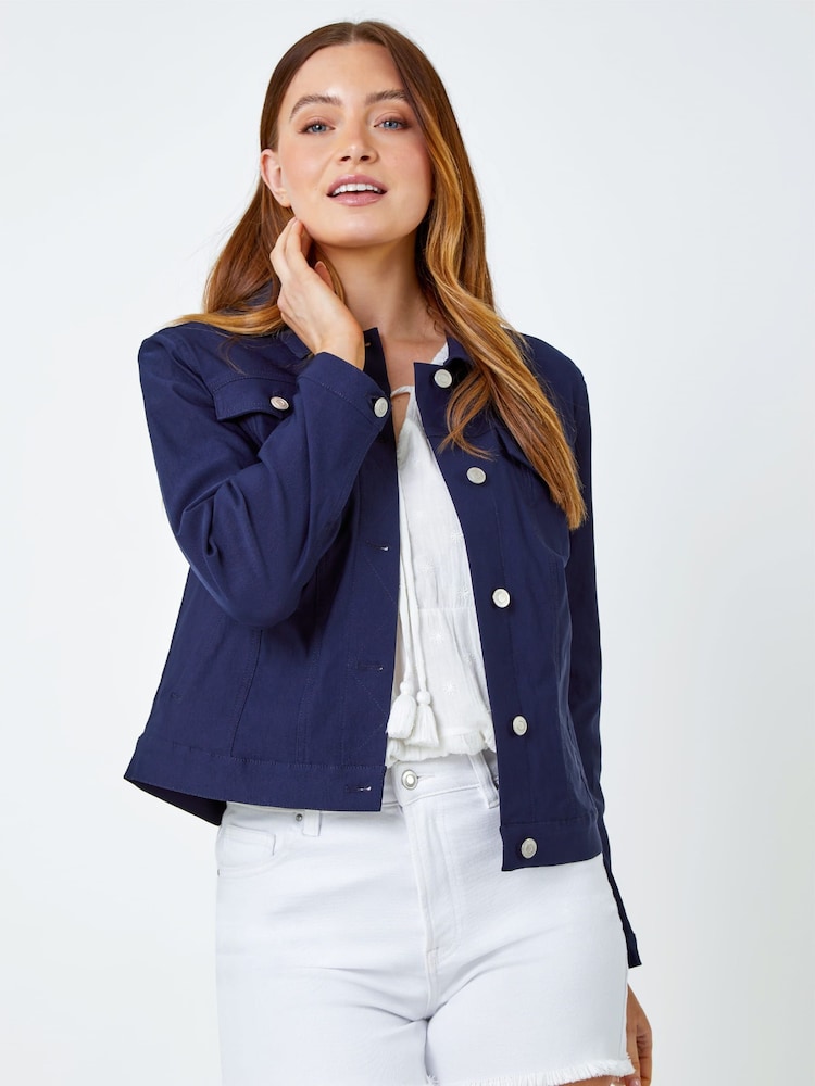 Roman Navy/Blue Stretch Denim Jacket - Image 1 of 5