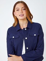 Roman Navy/Blue Stretch Denim Jacket - Image 4 of 5